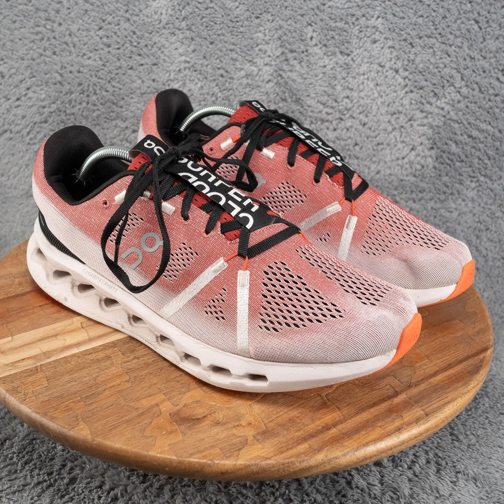 On Cloudsurfer Running Sneakers Men 12.5 Red Auburn Good CloudTec Phase